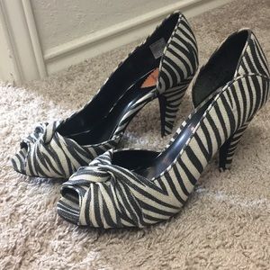 Rocket dog zebra striped heels- size 8.5